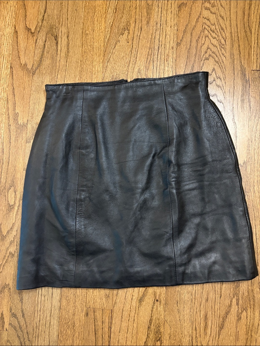 Vintage Wilsons Leather Black Leather Mini Skirt Lined